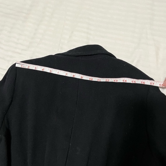 Vintage Union Made JH Collectibles Wool Long Trench Coat Black sz Medium / Large - Picture 14 of 14